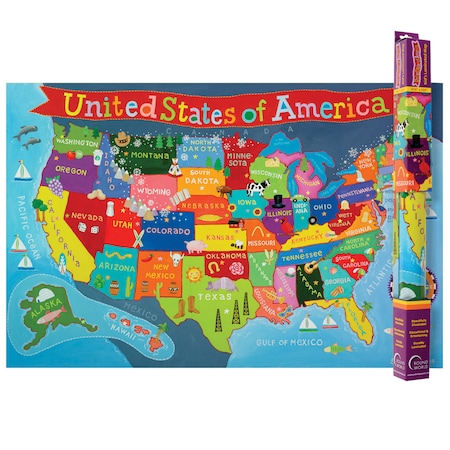Kids Map, United States, 24 X 36